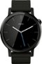 Motorola - Moto 360 2nd Generation Men's Smartwatch 42mm Stainless Steel - Black Leather-Front_Standard