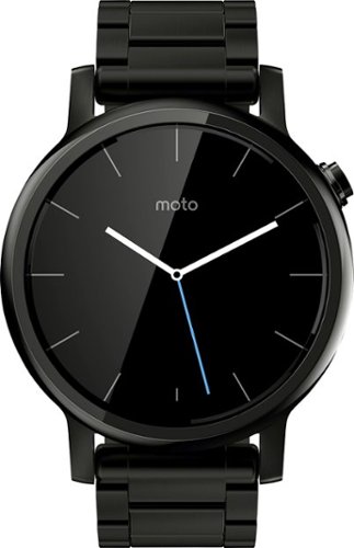  Motorola - Moto 360 2nd Generation Men's Smartwatch 42mm Stainless Steel - Black Stainless Steel