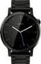 Motorola - Moto 360 2nd Generation Men's Smartwatch 42mm Stainless Steel - Black Stainless Steel-Front_Standard