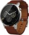 Motorola - Moto 360 2nd Generation Men's Smartwatch 46mm Stainless Steel - Silver/Cognac Leather-Angle_Standard