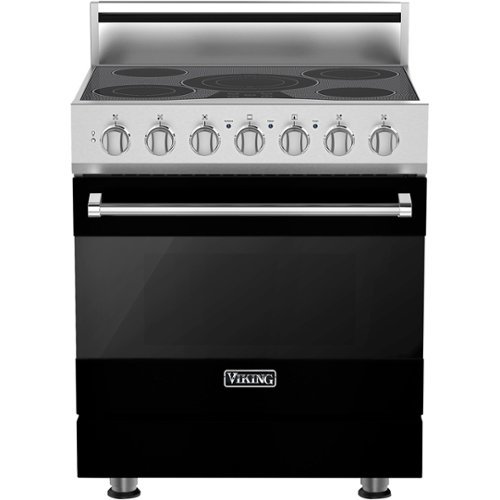 Viking - 4.7 Cu. Ft. Self-Cleaning Freestanding Electric Convection Range - Black-Front_Standard 