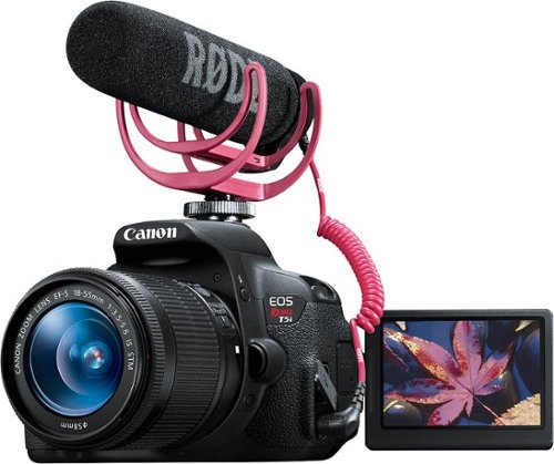  Canon - EOS T5i DSLR Camera with EF-S 18-55mm STM Lens Video Creator Kit - Black