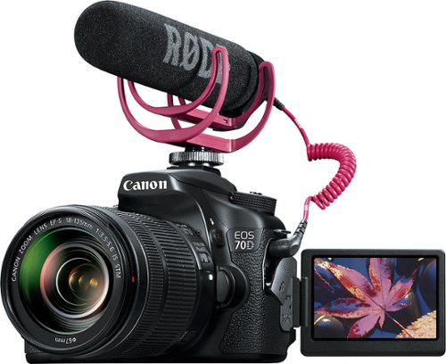  Canon - EOS 70D DSLR Camera with EF-S 18-135mm STM Lens Video Creator Kit - Black