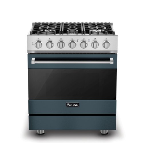 Viking - 3 Series 4.7 Cu. Ft. Self-Cleaning Freestanding Dual Fuel Convection Range - Squall - Squall