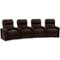 Octane Seating - Turbo XL700 Curved 4-Seat Power Recline Home Theater Seating - Brown-Front_Standard