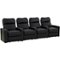 Octane Seating - Turbo XL700 Straight 4-Seat Power Recline Home Theater Seating - Black-Front_Standard