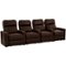 Octane Seating - Turbo XL700 Straight 4-Seat Power Recline Home Theater Seating - Brown-Front_Standard