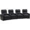 Octane Seating - Turbo XL700 Curved 4-Seat Power Recline Home Theater Seating - Black-Front_Standard
