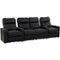 Octane Seating - Turbo XL700 Straight 4-Seat Power Recline Home Theater Seating with Middle Loveseat - Black-Front_Standard 