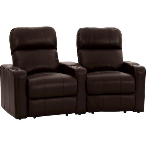 Octane Seating - Turbo XL700 Curved 2-Seat Power Recline Home Theater Seating - Brown-Front_Standard 
