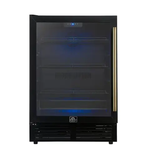 Front. Forno Appliances - Frescolino 188-Can Convertible 4.8 Cu. Ft. 24" Wine Cooler - Black.