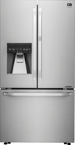 LG - STUDIO 23.5 Cu. Ft. French Door-in-Door Counter-Depth Smart Wi-Fi Enabled Refrigerator - Stainless steel