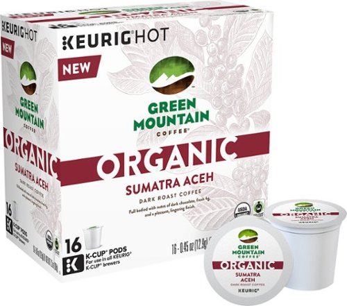  Keurig - Green Mountain Coffee Organic Sumatra Aceh Dark Roast K-Cup® Pods (16-Pack)