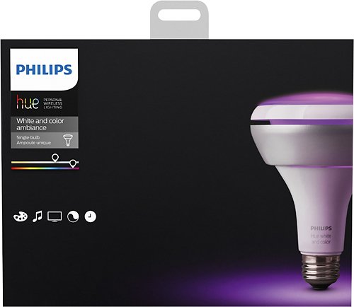  Philips - Hue BR30 Wi-Fi Smart LED Floodlight Bulb - White and Color Ambiance