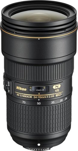Nikon - AF-S NIKKOR 24-70mm f/2.8E ED VR Wide-Angle Zoom Lens - Black