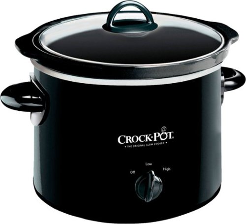  Crock-Pot 2-QT Round Manual Slow Cooker, Black - Black