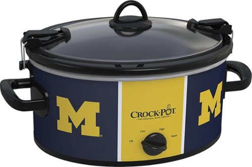  Crock-Pot - Cook and Carry University of Michigan 6-Qt. Slow Cooker - Blue/Yellow