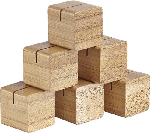  Insignia - Cube Photo Stands (6-Pack) - Bamboo