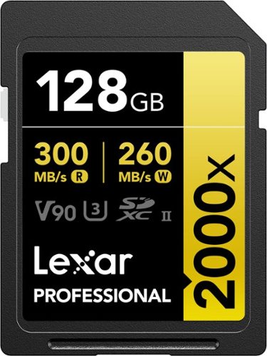 Lexar - Professional SDXC 2000X UHS-II. V90 128 GB-Front_Standard 