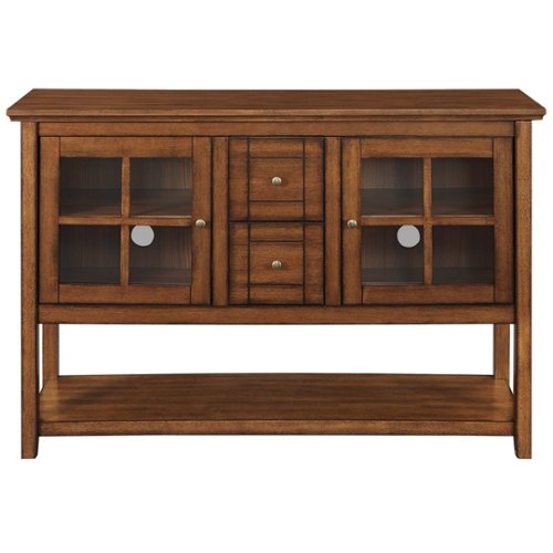  Walker Edison - Transitional TV Stand / Buffet for TVs up to 55&quot; - Traditional Brown