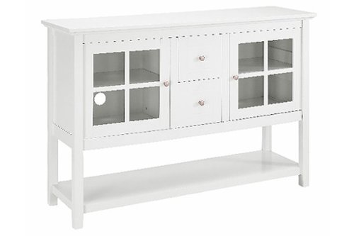  Walker Edison - Transitional TV Stand / Buffet for TVs up to 55&quot; - White
