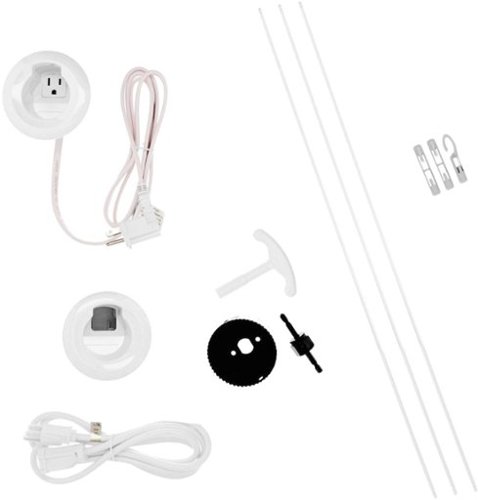 Legrand - Wiremold In-Wall Flat Screen TV Power and Cable Concealment Grommet Kit - White