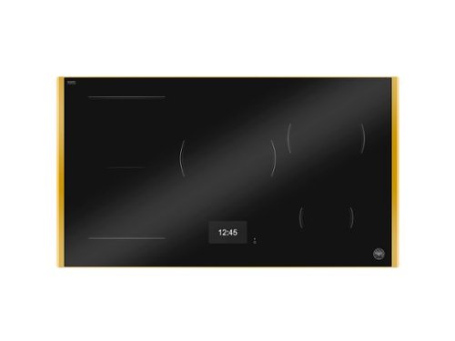 36" Bertazzoni Induction Cooktop - Black with Gold Metal Frame - Black Glass/Gold