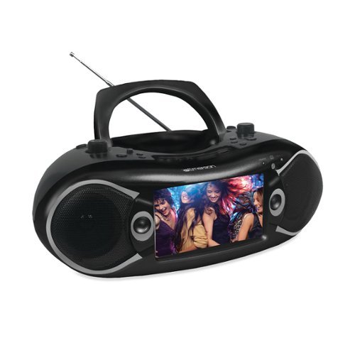 Emerson - 7” Bluetooth® DVD Boombox with AM/FM Radio & Stereo Speakers - Black-Front_Standard 