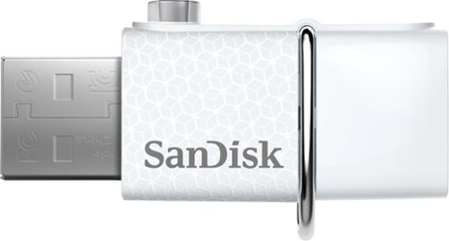  SanDisk - Ultra Dual 32GB USB 3.0 Type A/Micro USB Flash Drive - White