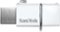 SanDisk - Ultra Dual 32GB USB 3.0 Type A/Micro USB Flash Drive - White-Front_Standard 
