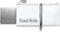 SanDisk - Ultra Dual 32GB USB 3.0 Type A/Micro USB Flash Drive - White-Front_Standard