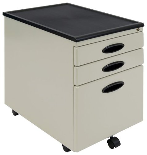 Calico Designs - 3-Drawer Mobile File Cabinet - Putty