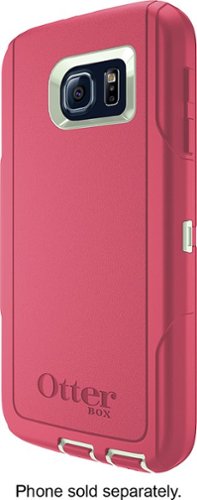  OtterBox - Defender Series Case for Samsung Galaxy S6 Cell Phones - Sage Green/Hibiscus Pink