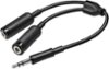 Insignia™ - 3.5mm Stereo Splitter Cable - Black-Front_Standard