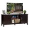 Costway - TV Stand Entertainment Media Center for TV's up to 65'' w/Storage Cabinets - Brown-Front_Standard