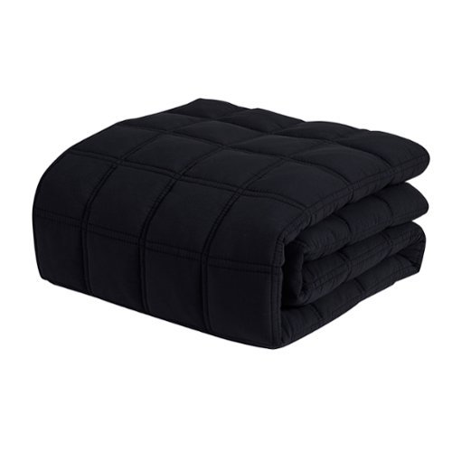 Sweet Home Collection - Oversized All-Season Reversible Double Stitched Comforter, King - Black-Front_Standard 