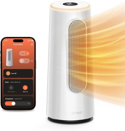CLEVAST - Smart Space Heater,1500W Fast Heating PTC Ceramic Portable Heaters,App & Voice Control-Front_Standard
