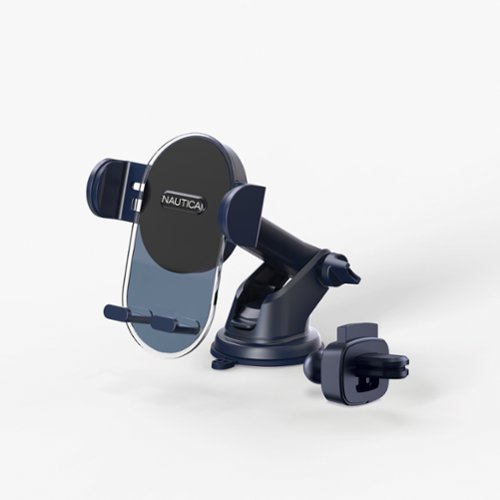  Nautica - Urban PH 200 Universal 3-In-1 Car Phone Holder, Clip-On &amp; Phone Mount with 360 Rotation, Secure &amp; Steady Grip - Navy