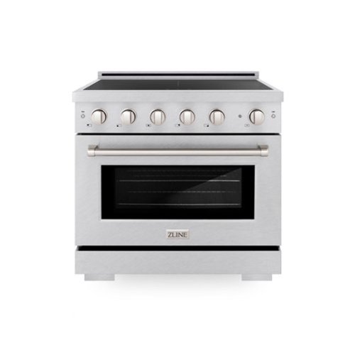 ZLINE - 36 in. 5.2 cu. ft. Paramount Freestanding Induction Range with 5 Burners and Electric Oven - Satin Stainless Steel