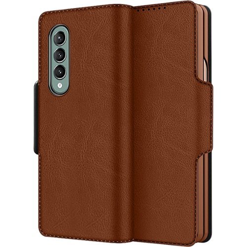 SaharaCase Leather Folio Wallet Case for Samsung Galaxy Z Fold3 5G - Brown WORLDWIDE DELIVERY