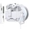 Dteck - Case for Apple AirPods 4th Gen with Magnetic Lock,Compatible with Mag Safe,Carbon Fiber Texture Cover with Carabiner - Whitewhite-Front_Standard
