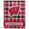 Pegasus - Wisconsin Badgers 66" x 95" Oversized Plaid FAN-mily Ultra Cozy Blanket - Multicolor-Front_Standard