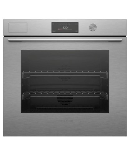 Fisher & Paykel - 30" 4.9 Cu. Ft. Single Oven w/Steam Assist, 6.8" Touchscreen w/Dial Self-Cleaning - Contemporary - Brushed silver