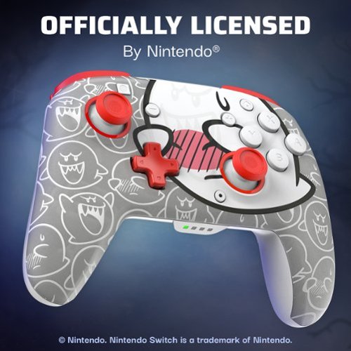 PDP REMATCH GLOW Wireless Controller for Nintendo Switch, Nintendo Switch Lite, & Nintendo Switch - OLED Model - Boo Hoo GLOBAL SHIPPING
