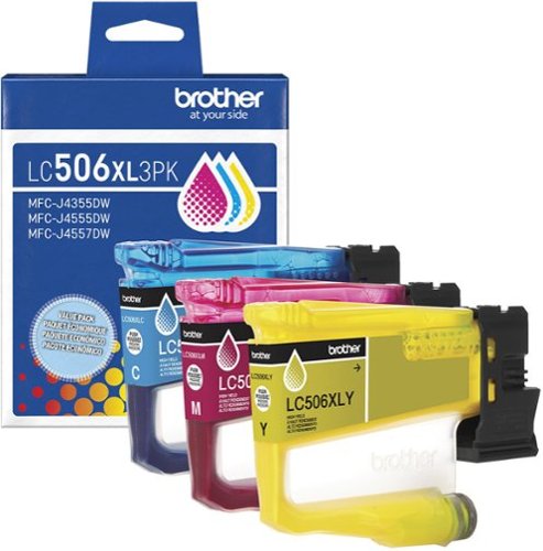 Brother - Genuine LC506XL3PK 3-Pack High Yield Color Ink Cartridges - Cyan/Magenta/Yellow
