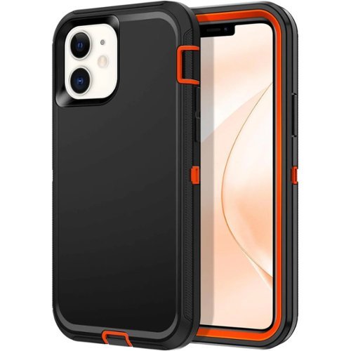 Entronix - Heavy Duty iPhone 11 Case - Triple-Layer Protection for Ultimate Safety - Orange-Front_Standard 