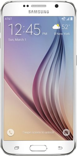  Samsung - Galaxy S6 4G with 32GB Memory Cell Phone - White Pearl (AT&amp;T)