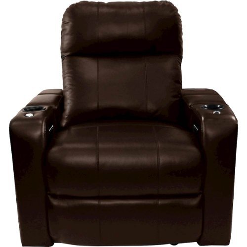 Octane Seating - Turbo XL700 Straight Power Recline Home Theater Seating - Brown-Front_Standard 