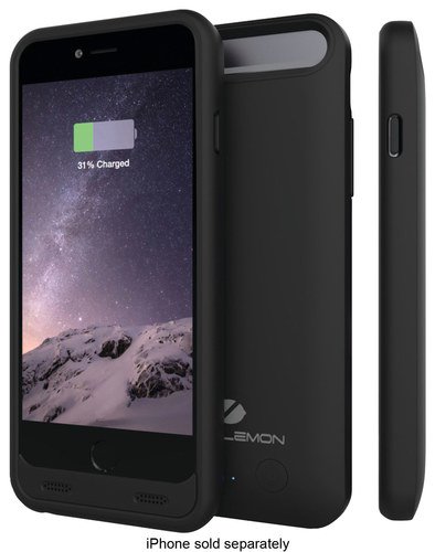  ZeroLemon - Slim Juicer External Battery Case for Apple® iPhone® 6 and 6s - Black
