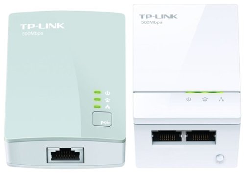  TP-Link - AV500 2-Port Powerline Starter Kit - White